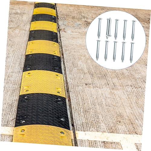 Miniatura 6 de SOLUSTRE 30 tornillos de acero de velocidad, tornillos de anclaje de asfalto para rampa y cable de entrada, armadura de metal, goma de pared para