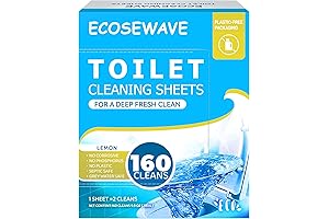 Toilet Bowl Cleaner Sheets, keep Your Toilet Bowl Fresh (160 Clean Lemon Scented Sheets)