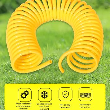 15M Garden Hose, Expandable Garden Coil with Multifunctional Spray Gun, Sturdy and Anti Twist, Suitable for Terrace Decks, Car Cleaning Lawns, and Garden Watering (Stretched to a Length of 15 Meters)