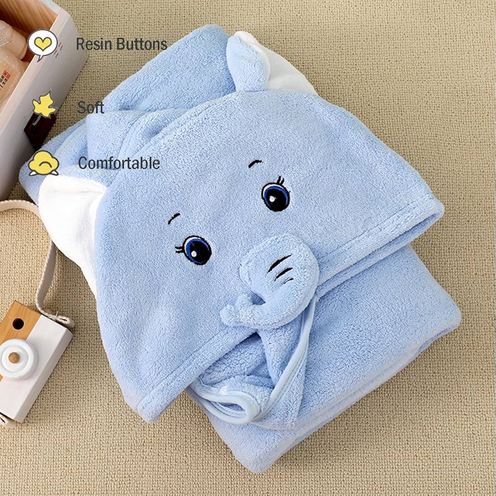 Asnewkit Hooded Baby Towel, Baby Bath Towels with Hood,Unique Animal Design Baby Towel with Hood Soft Absorbent Baby Bath Towels, for Newborn Baby Boy and Girl (Blue Elephant) : Amazon.co.uk: Baby Products