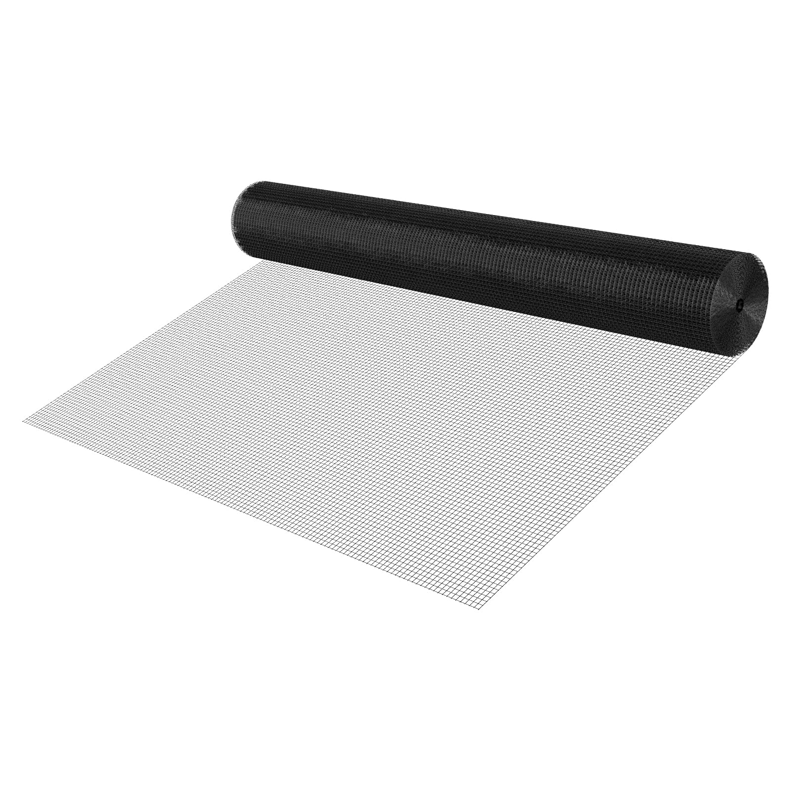 VEVOR Gartenzaun 183 cm x 30,48 m, Maschenbreite 1,27x1,27 cm, φ1,06 mm verzinkter Maschendraht-Zaun, vinylbeschichteter Hühnerdrahtzaun, Schweißgitter Gartenpflanzenzaun für Kaninchen & Geflügel