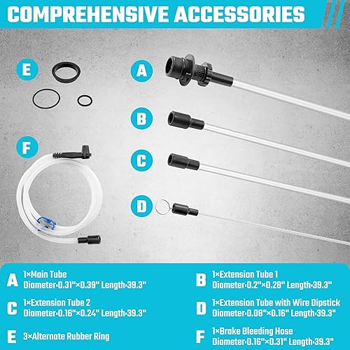 Miniatura 5 de DURATECH Bomba extractora de aceite de 6.5 L neumáticamanual, extractor de fluidos con unidades de almacenamiento de tuberías, Extractor de bomba de
