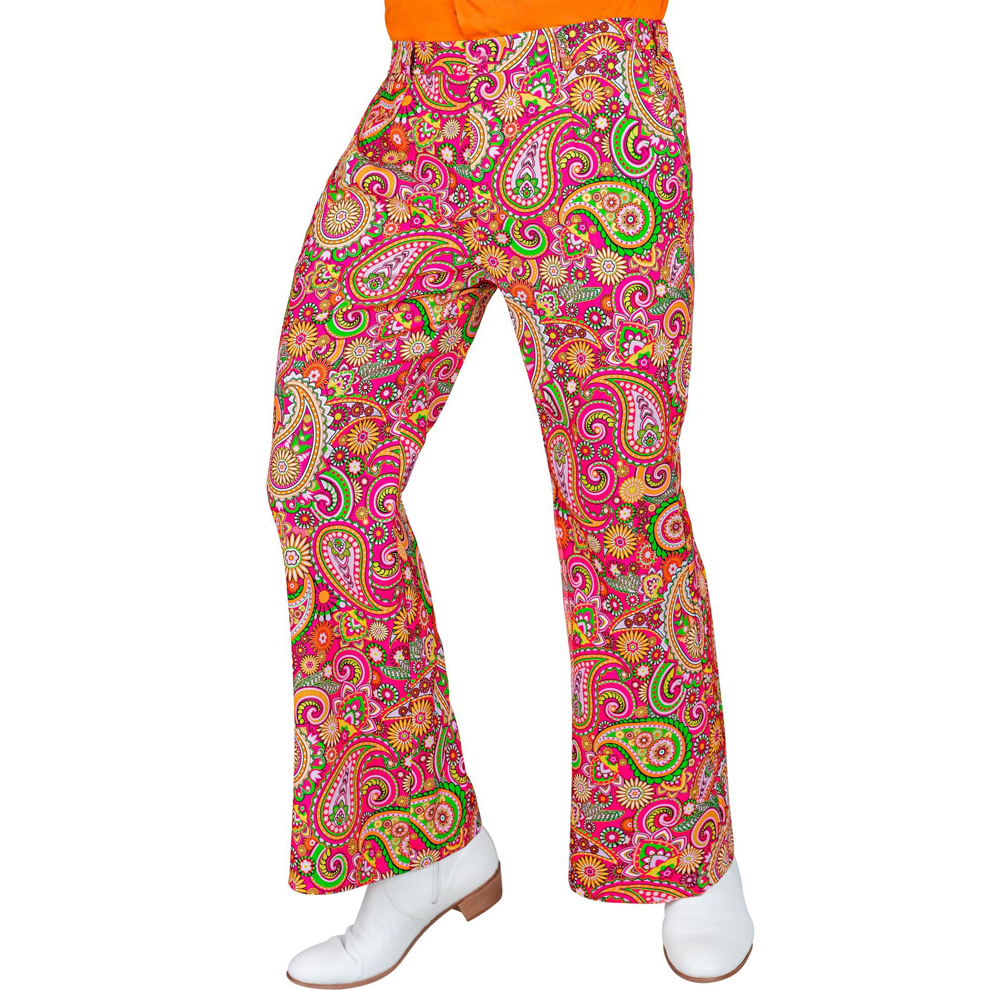 Widmann - 60s Men's Hippie Reggae Flower Power Disco Fever Schlagermove Trousers