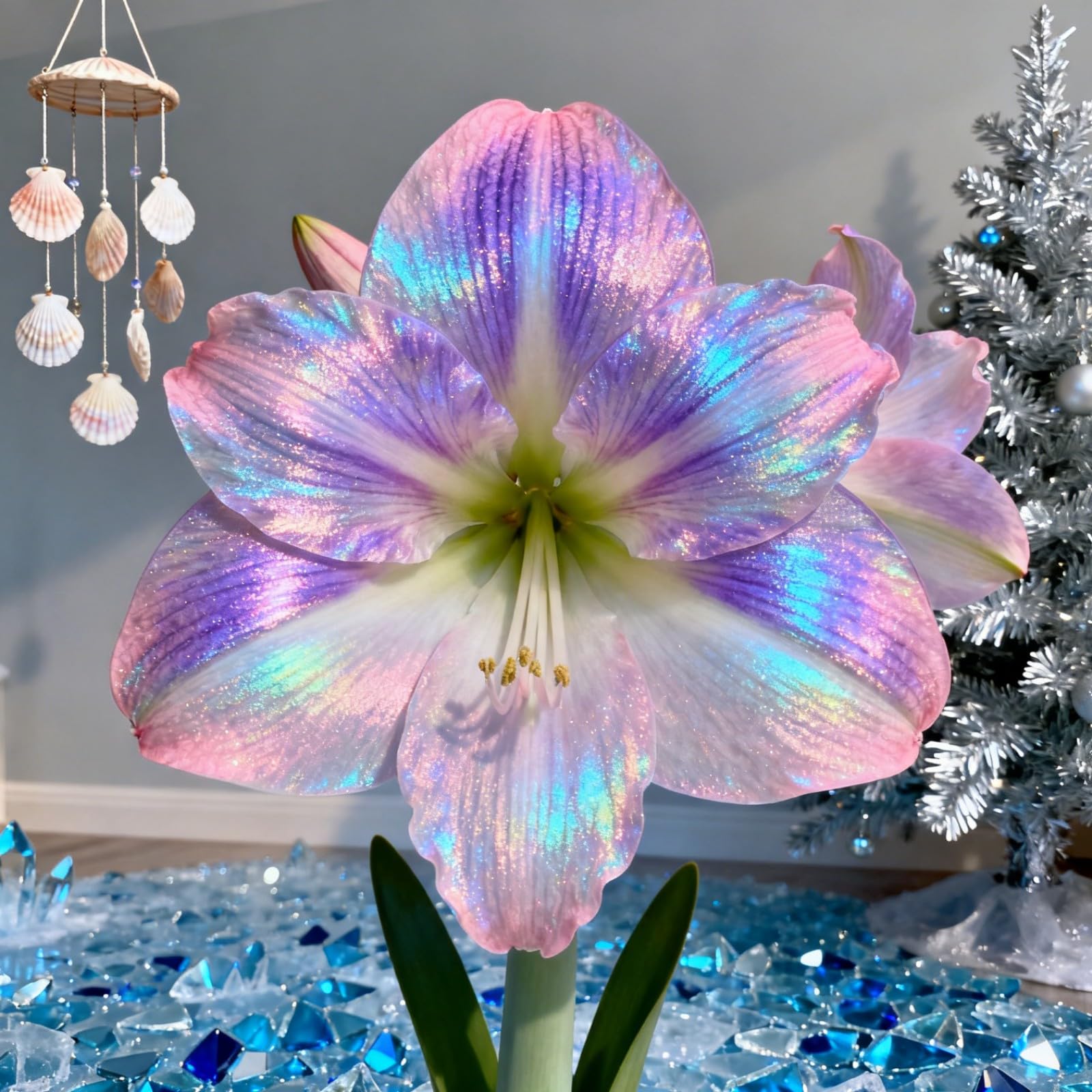 Amaryllis for Planting Now UK Ornamental Excellent Perennial Display Bulbs Good for Containers Natural Organic Greening Flower Easy Plant Unique-2bulbs-D