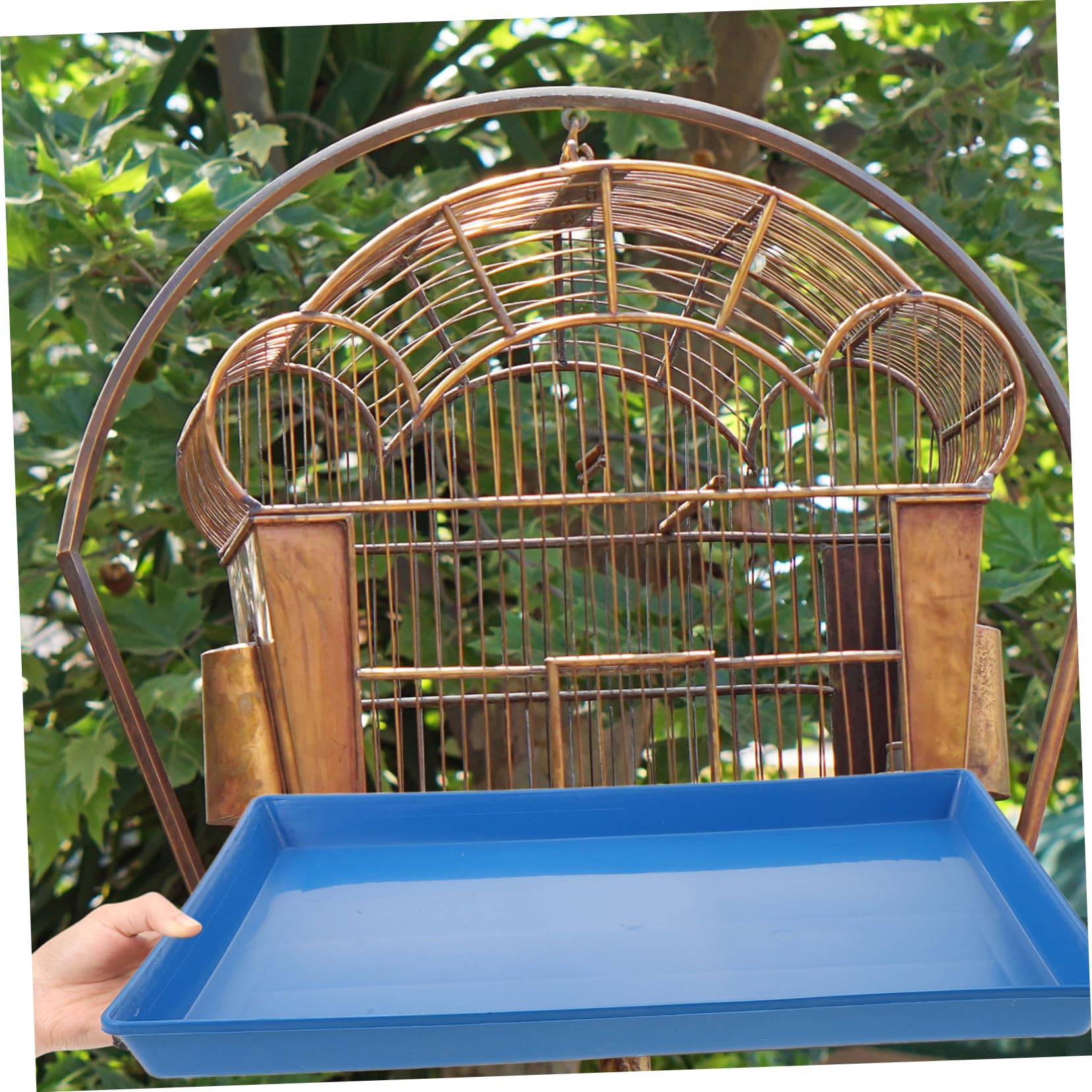Porta Traversina per Cestino Animali Domestici in Plastica Blu, Progettato per Gabbie e Cage Cani, Facile da Pulire e Adatto a Diverse Toilette per Animali