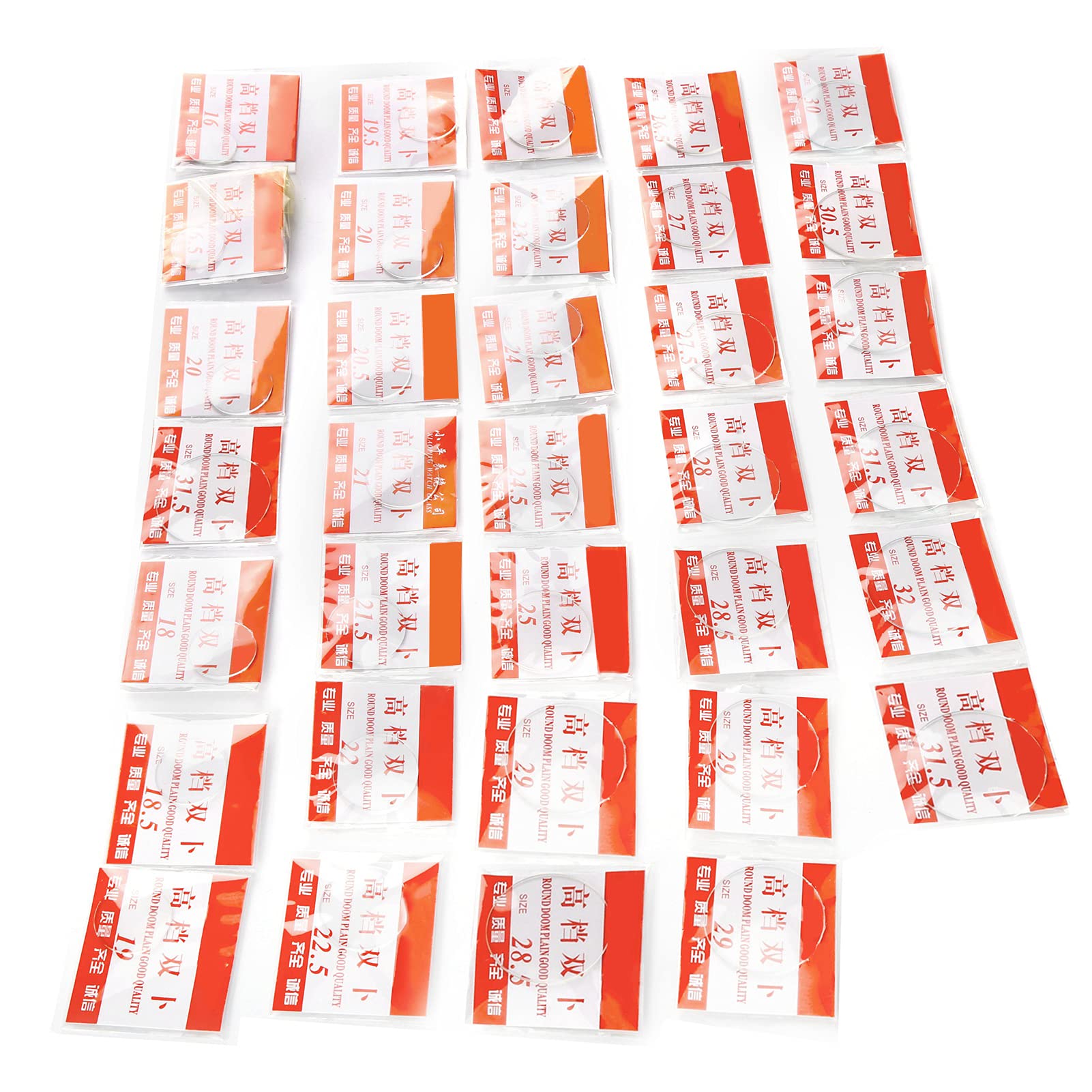 34 Pieces Watch Glass Lens Convex Treatment Mineral Lab Measuring Cup Lid Horloge Glas Watch Glasses