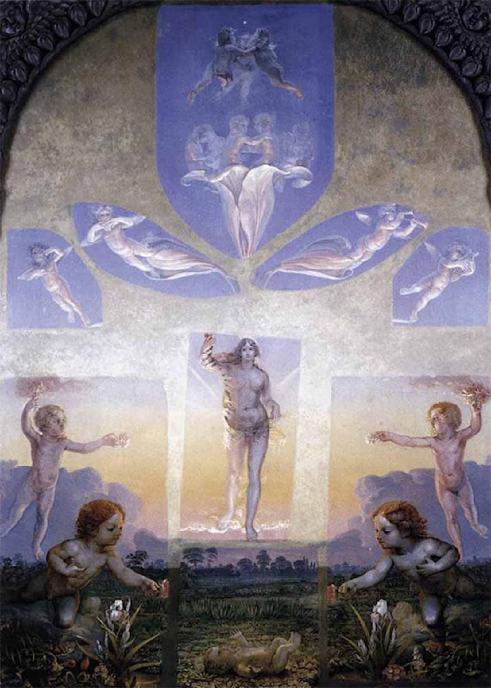 POSTERIIk Famous Animal Posters Vintage Picture the Great Morning by Philipp Otto Runge Modern Wall Decor for Home Decor 60x90cm