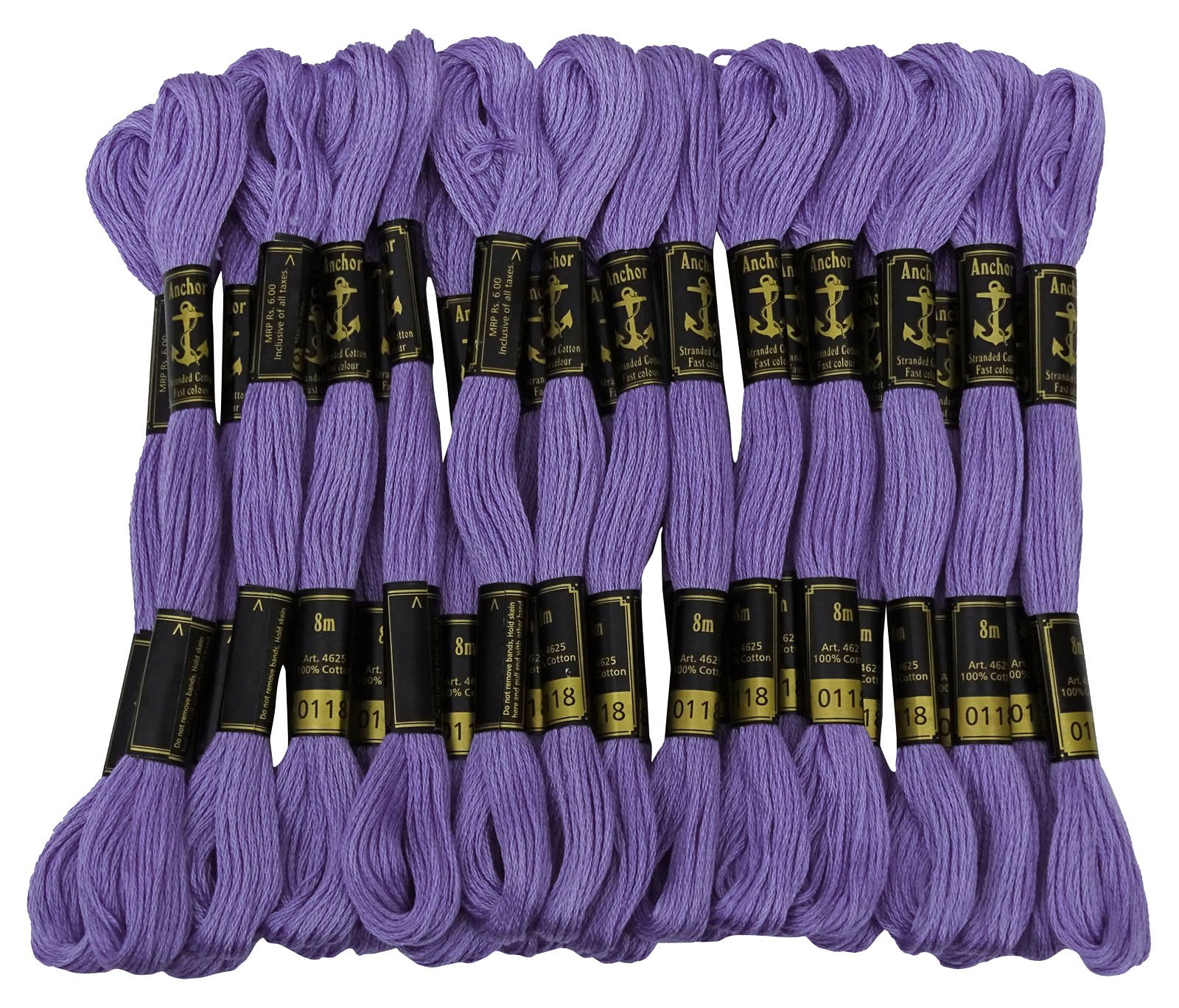 Anchor Lavender Hand Cross Stitch Stranded Cotton Embroidery Thread Floss Pack Of 25 Skeins