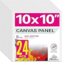 Vista 13 de PHOENIX Paneles de Lienzo para Pintura 6x8 Pulgadas, Paquete de 24 - 8 Oz Tablas de Lienzo de Algodón 100% Triple Impregnadas y Libres de Ácido