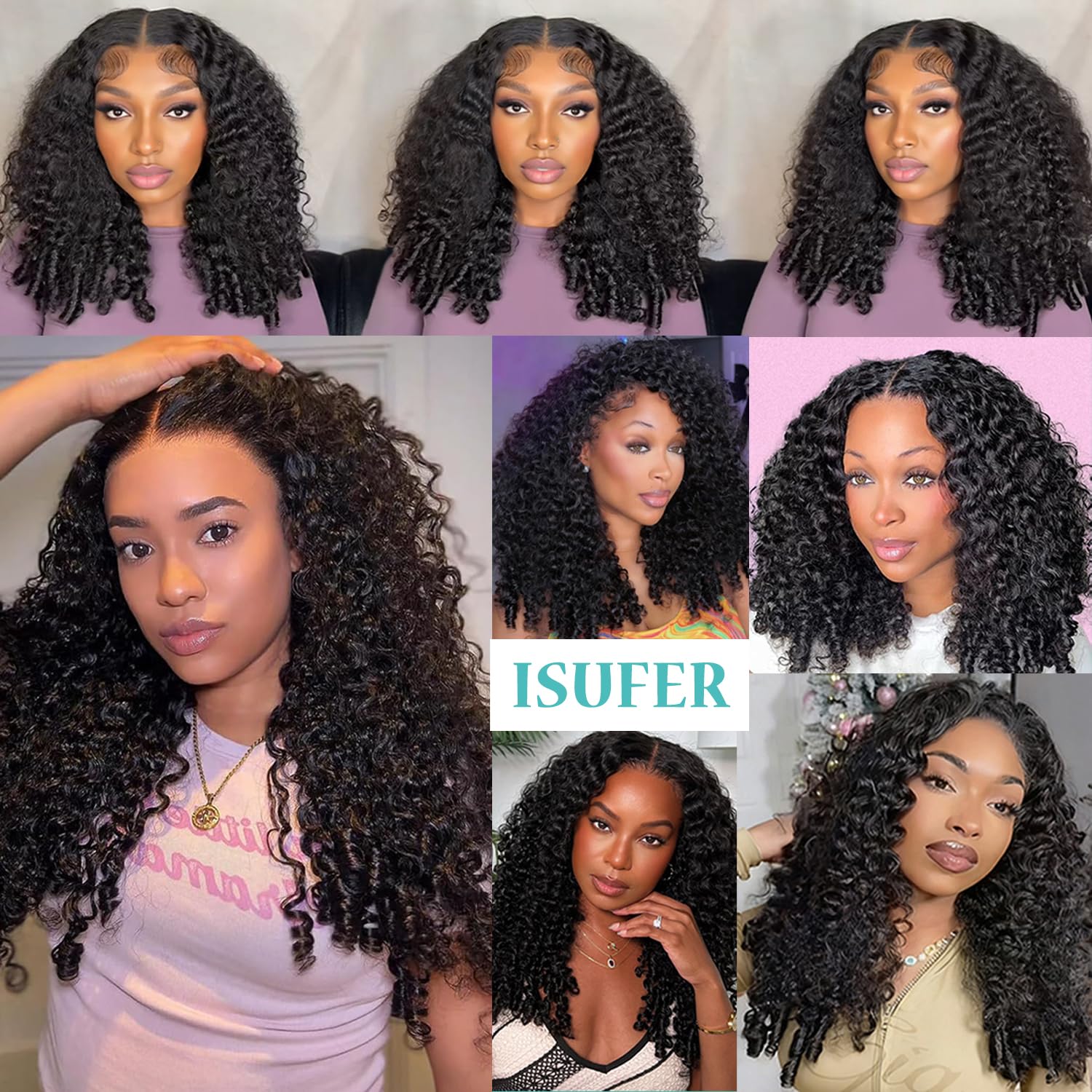 13x6 Burmese Curly Glueless Wigs Human Hair 220% Density HD Transparent Lace Front Wigs for Black Women Pre Plucked Natural Hairline 26 Inch