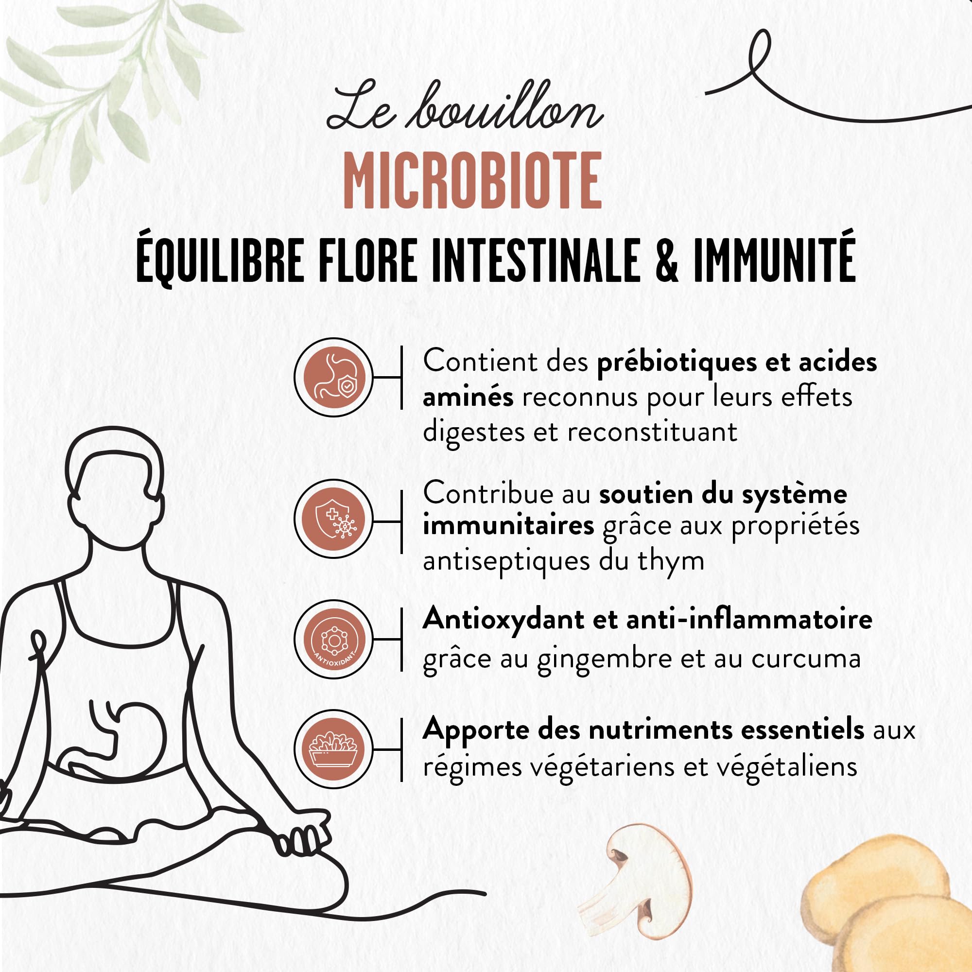 Lot de 3 Bouillons Microbiote QUINTESENS 515 ml – Équilibre Flore Intestinale & Digestion – Miso, Gingembre & Shiitaké – Confort Digestif – 100% Bio & Végan – Cuisson Douce 24h