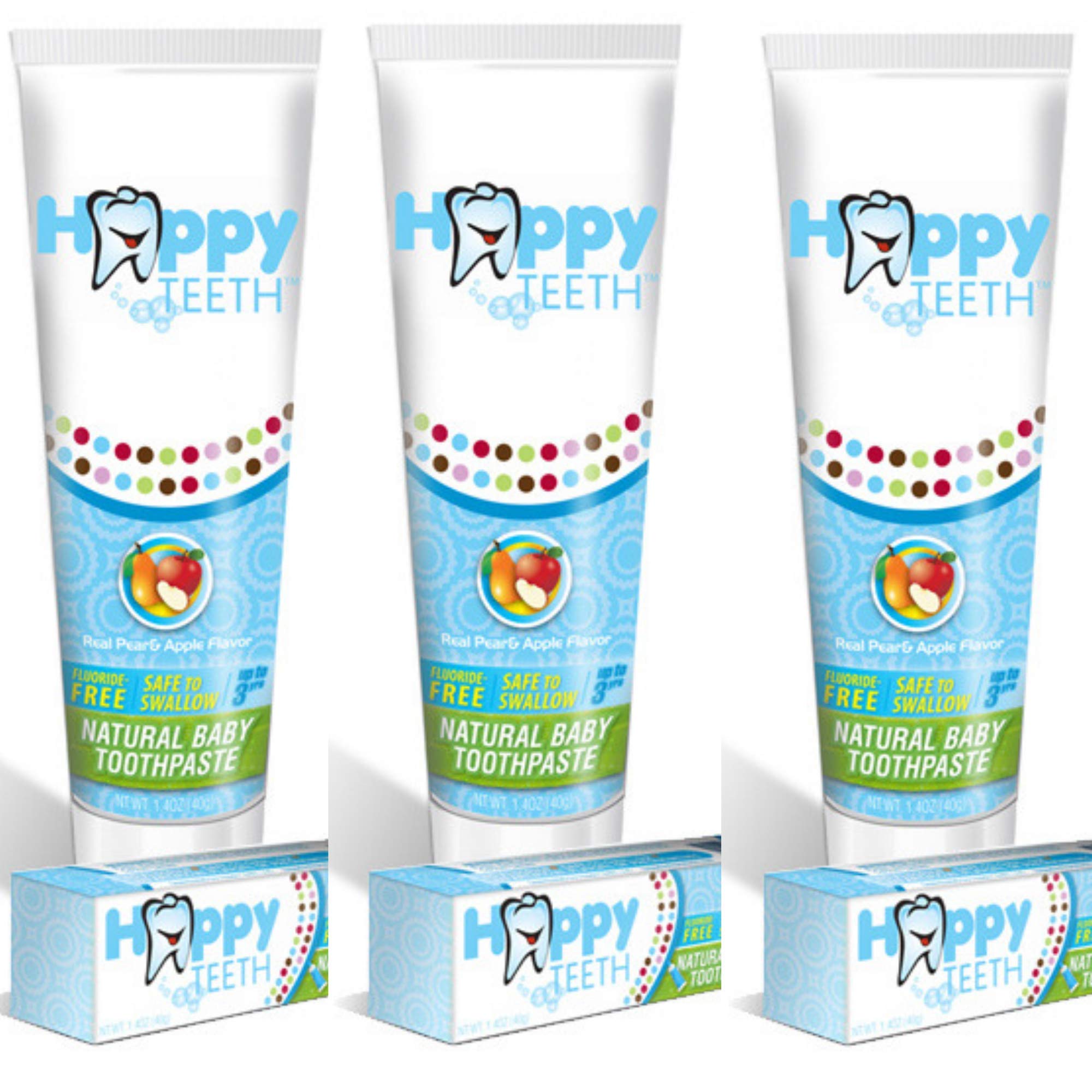 Buy Happy Teeth Natural Baby and Toddler Toothpaste, Fluoride Free and