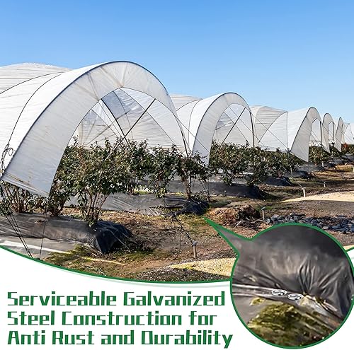 Miniatura 6 de Therwen 100 pines circulares para paisaje, grapas de jardín a granel, estacas galvanizadas, resistentes, pasadores de paisaje para paisajismo y