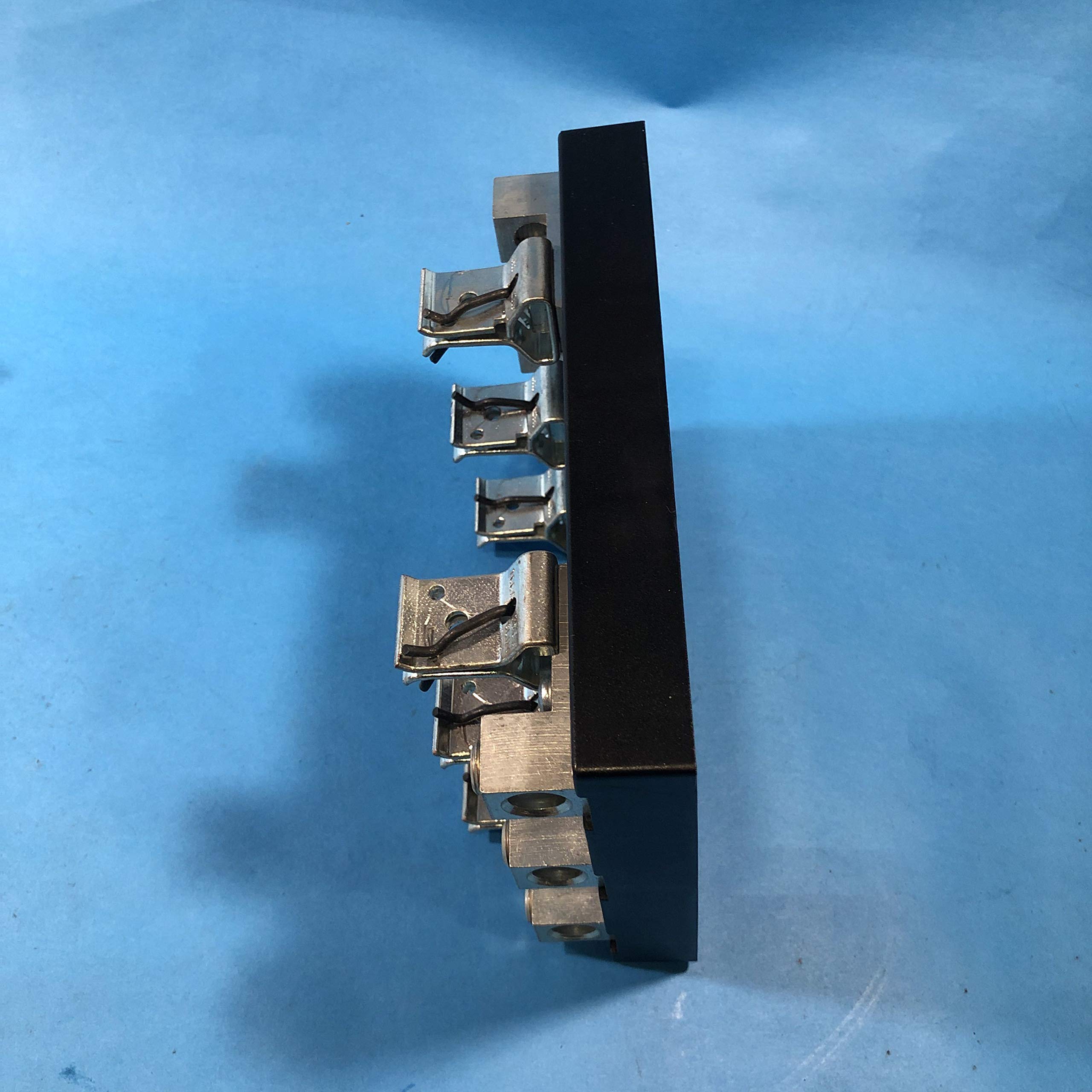 Mersen 20313 Class H and K Non-Spring Reinforced Fuse Block with Screw Connector, 10-14 Wire Range, 30 Ampere, 3 Pole