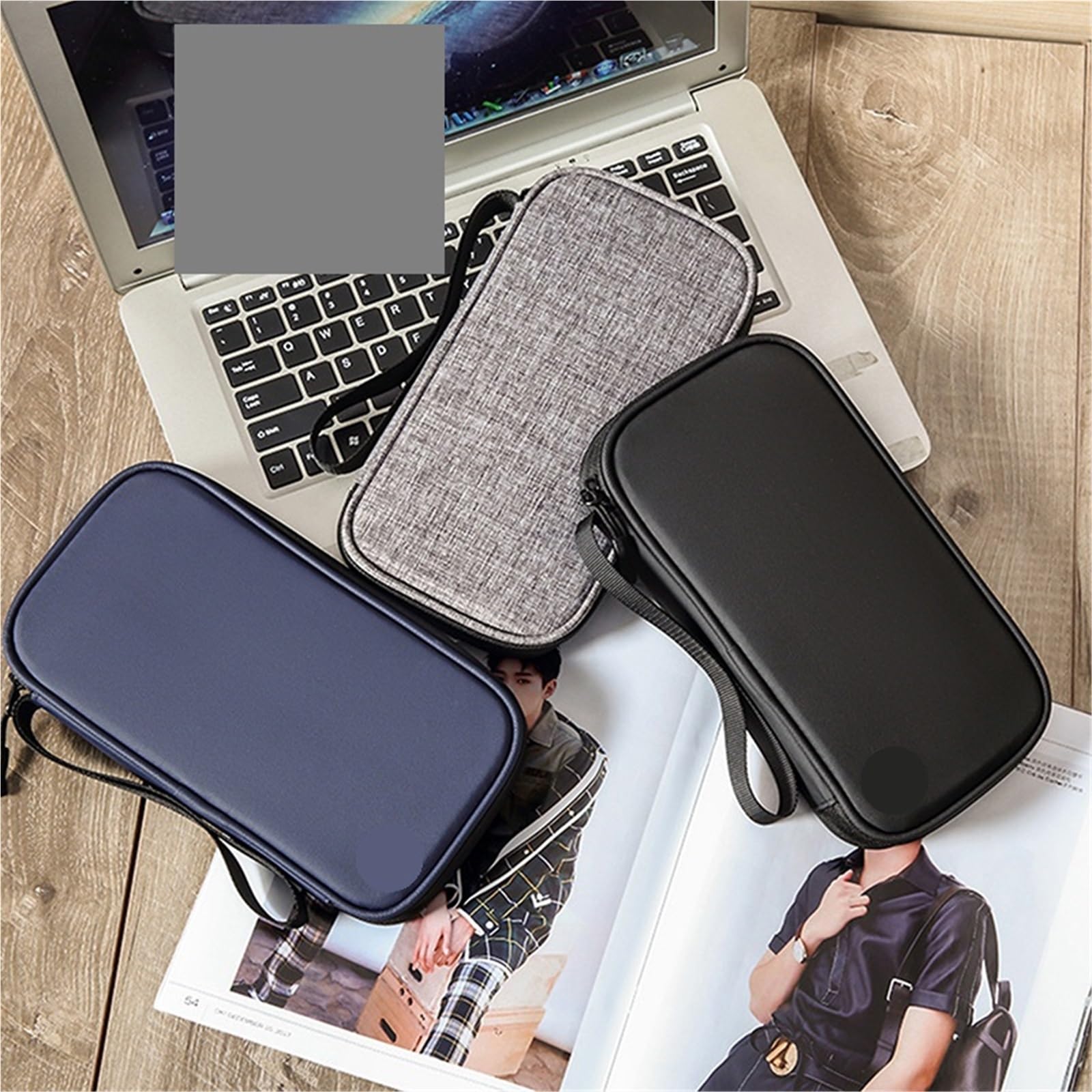 2 stücke Reise Brieftasche Familie Reisepass Zubehör Dokument Tasche Karteninhaber Kreative Wasserdichte Fall Veranstalter Für Ausweise(Grey)
