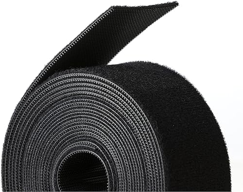 Rollo reutilizable de cierre de agarre fuerte de gancho y bucle con terciopelo de microfibra suave al tacto 1 12 "x 16' (1 12" ancho, 16 pies de