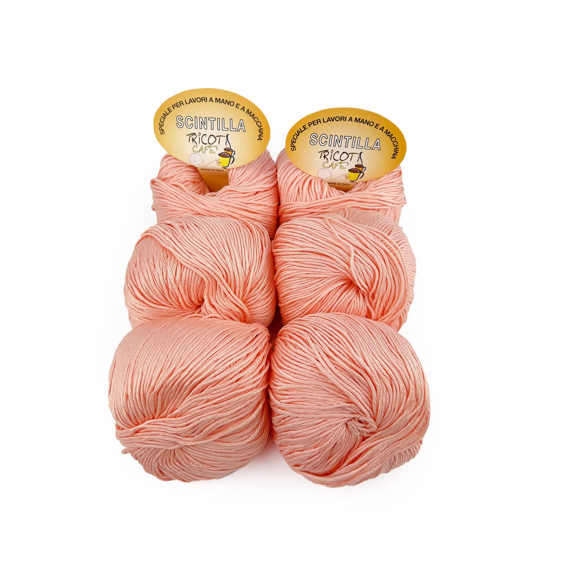 Tricot Cafè - Scintilla - Pelote De Fil De Coton Super Doux Anti-bouloches Gaze De Coton Extra-brillant Pour Aiguilles à Tricoter/crochet: 3,50-4,50 - Fuchsia 26 1 Pc 50 Gr