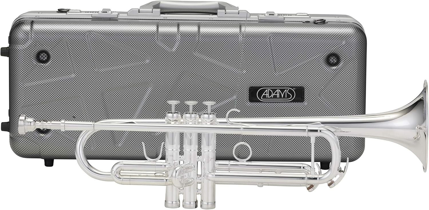 Amazon.com: Adams Artist Series #40 Trumpet W/Case, .460 Bore - Silver ...
