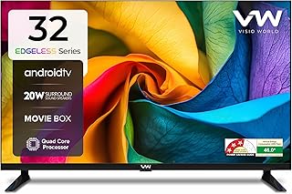 VW 80 cm (32 inches) Frameless Series HD Ready Android Smart LED TV VW32S