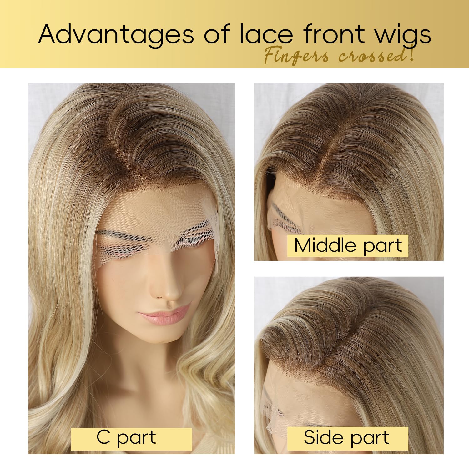 SOMIARIK Blonde Lace Front Wig - Image 3