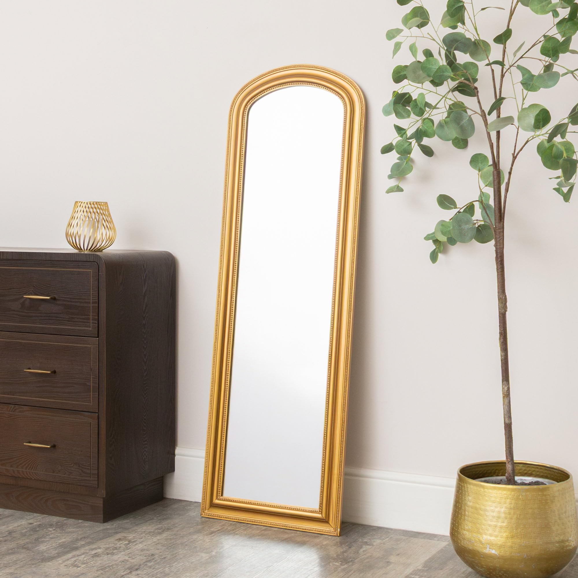 Melody Maison Full Length Antique Gold Leaner & Wall Mirror - 47cm x 142cm
