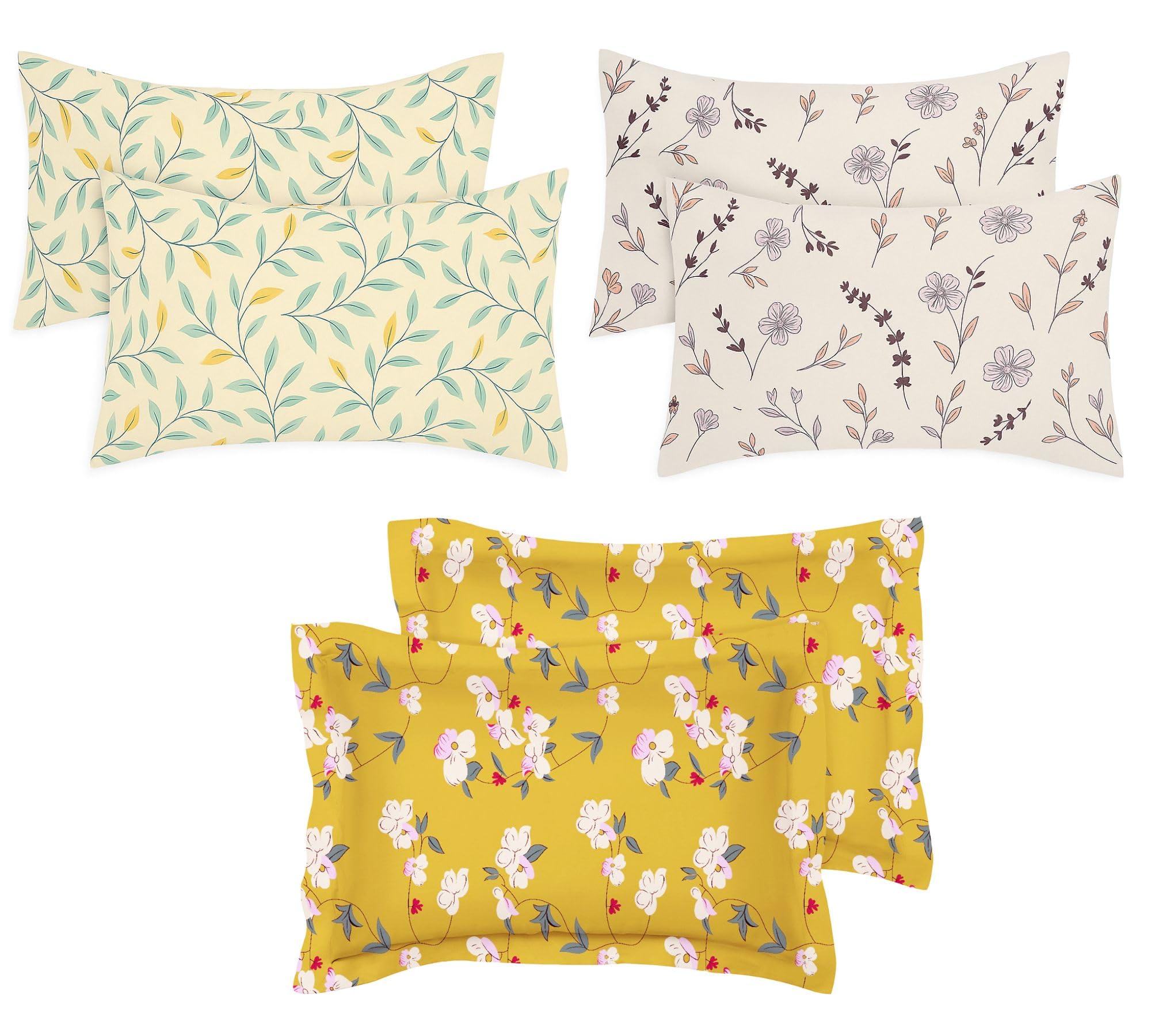Premium Cotton Pillow Covers - King Size Almond -25
