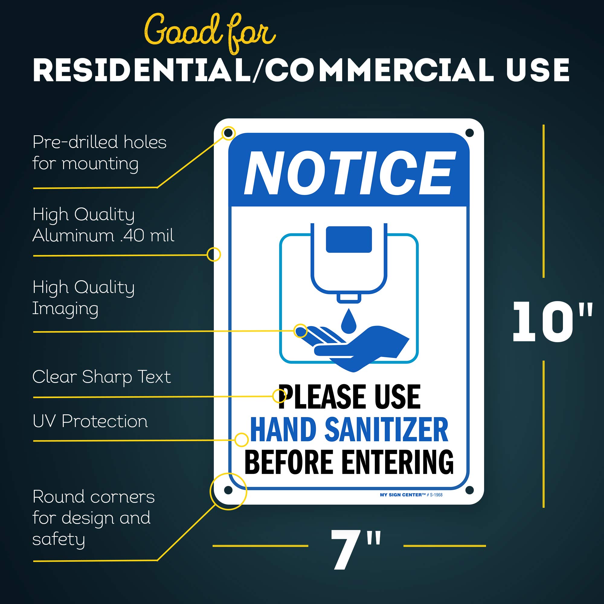 Please Use Hand Sanitizer Before Entering Sign, 7