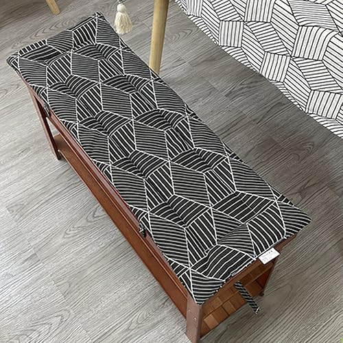 Miniatura 8 de ZHOUZHOU - Cojín para silla de jardín para exteriores, 48.0 x 13.8in, antideslizante, para silla de oficina, reclinable, sofá, sofá, sofá, sillón,