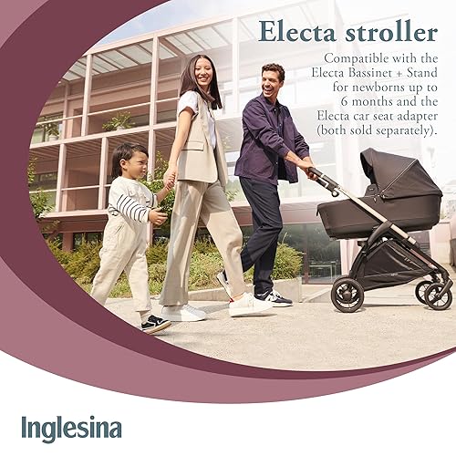 Miniatura 5 de Inglesina Electa - Cochecito de tamaño completo para bebés y niños pequeños de hasta 55 libras, diseño compacto, compatible con asiento de automóvil