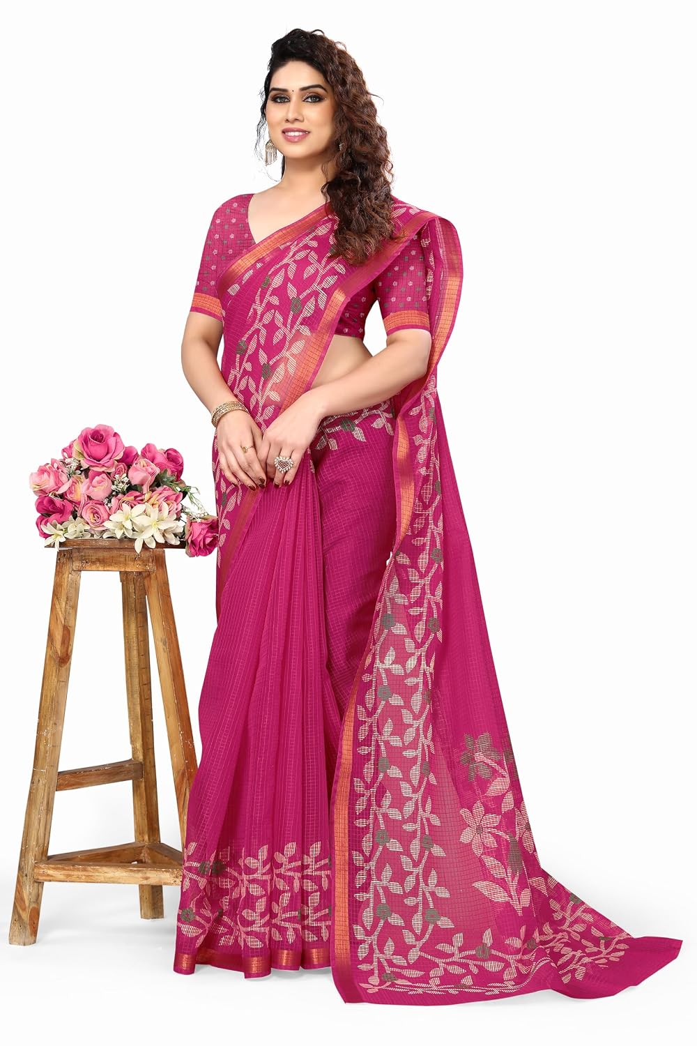 MIRCHI FASHION Kota Doria Cotton Saree with Blouse Piece | Paisley Block Printed Saree for Women | Traditional Ethnic Dail... - Review, Price and Buying Guide
