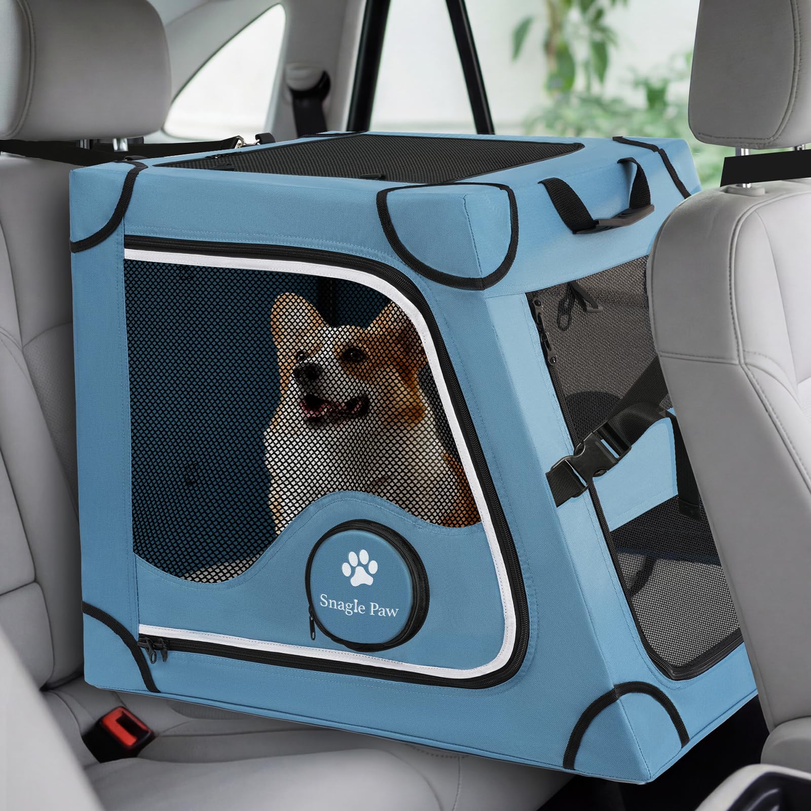 Snagle Paw Portable Dog Crate for Car Travel