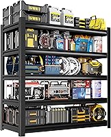 Vista 1 de Estantería de garaje de 59 pulgadas de ancho, estantería resistente de 5 niveles, estantes de almacenamiento de metal ajustables de 3000 libras