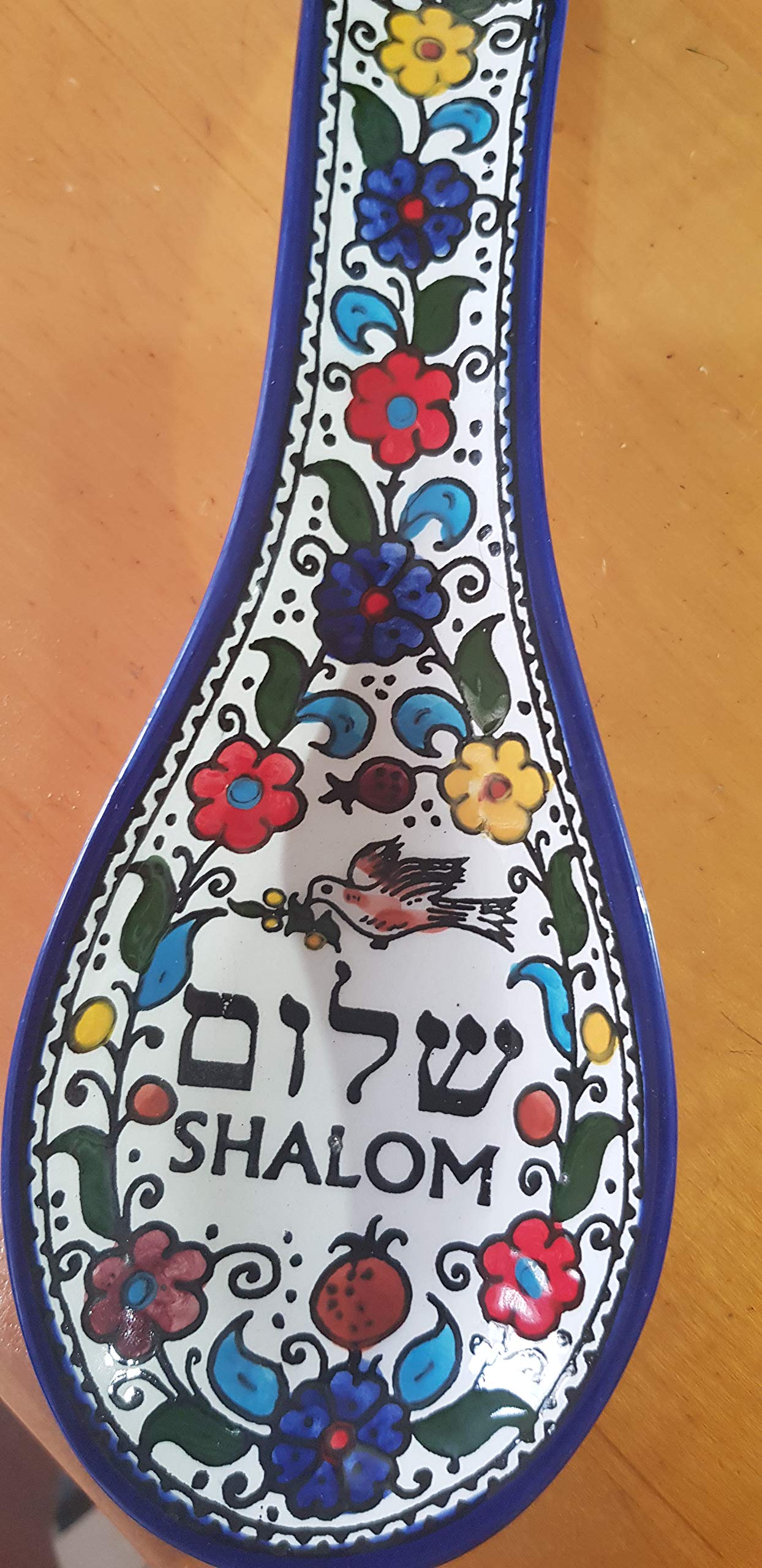 Bluenoemi Armenian Ceramics spoon rests for kitchen Rest Spoon Shalom Israel Gift