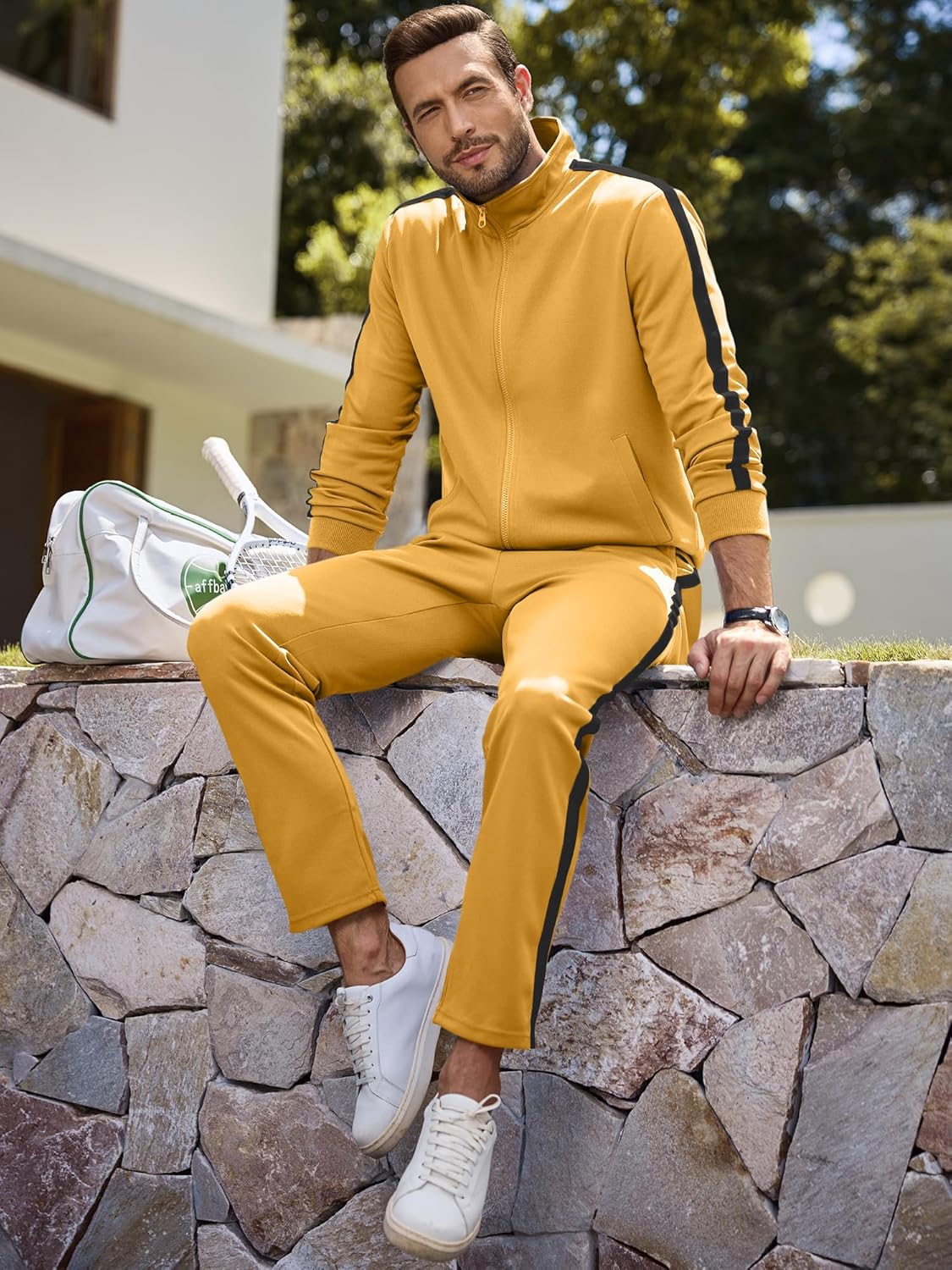 JMIERR Men's Track Suits Sweatsuits 2 Piece Full Zip Sports Outfits Set Sweatshirt and Joggers Sweatpants - Image 8