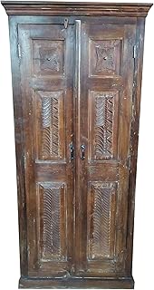 Rustic Armoire Handcrafted Wood Cabinet Boho Farmhouse Storage Chest
