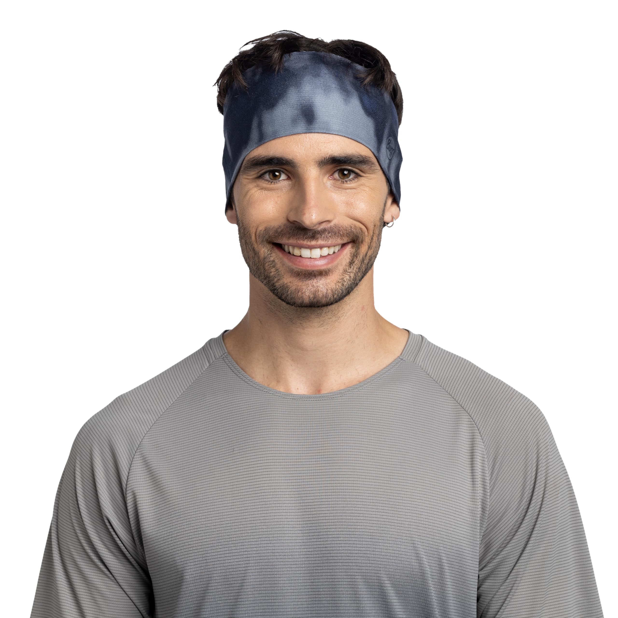 BUFF CoolNet UV® szeroka opaska na głowę, grafitowa, unisex, rozmiar uniwersalny