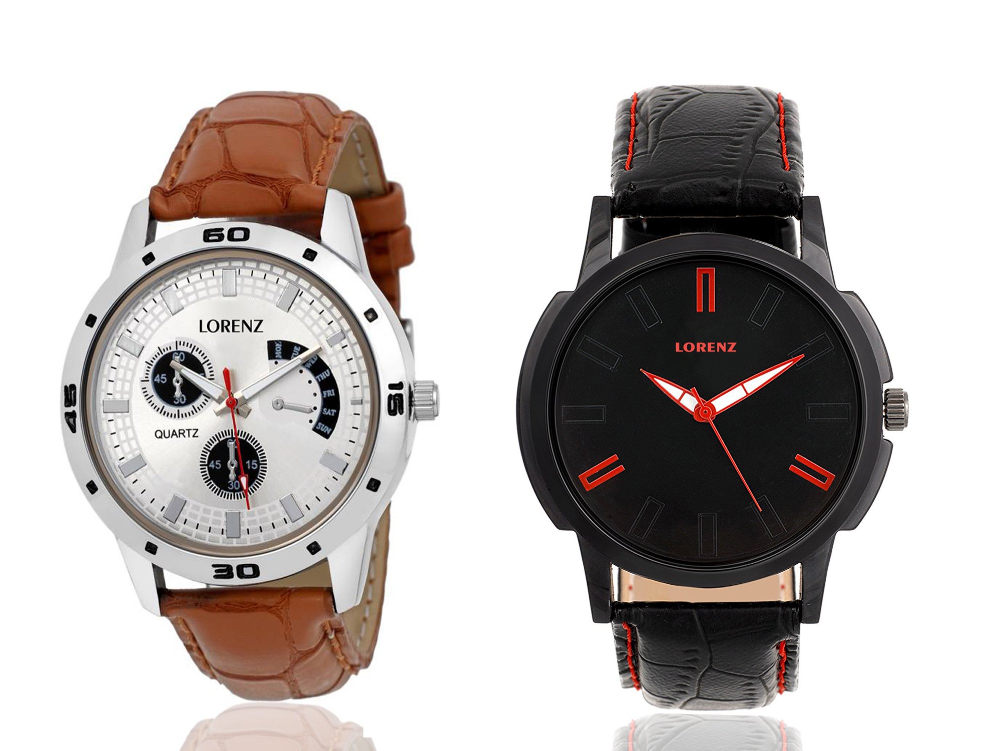LORENZ Combo of 2 Analog Watches for Men | MK-5907A (B07BRB3Z46) Amazon Price History, Amazon Price Tracker
