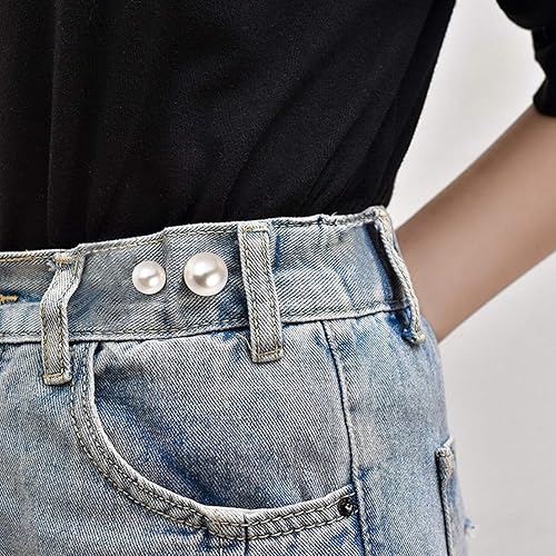 Miniatura 8 de COHEALI Camisas para mujer, 6 piezas, broche de perlas artificiales, cuello antiexposición, suéter de seguridad, chal, broches de doble broche de