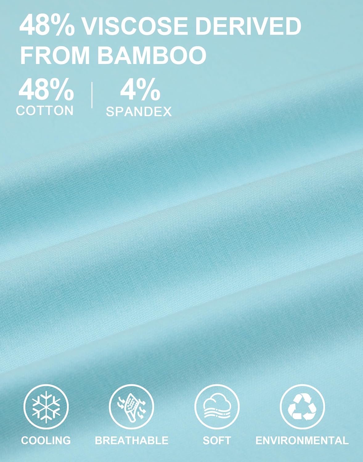 Pioneer Camp Mens Bamboo Viscose T Shirt Ultra Soft Plain Tshirts for Men Cooling Crew Neck Casual Basic Tee Shirt Undershirt - Image 5