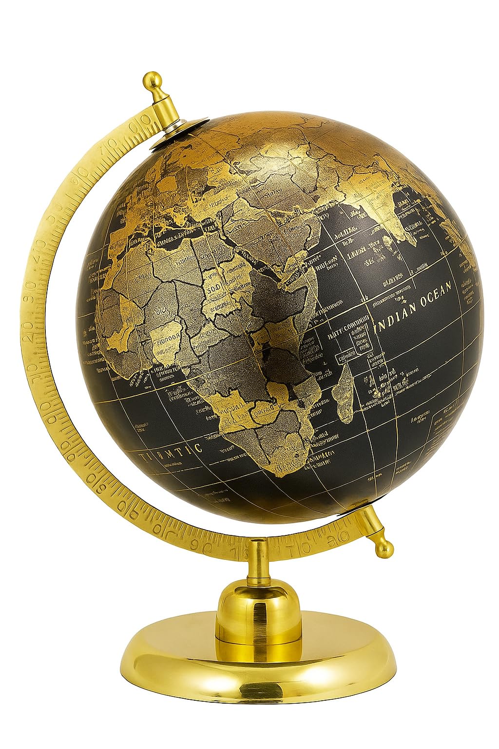 8 Inch Decorative Antique World Globe with Metal Stand – Vintage Desk Globe for Office & Study