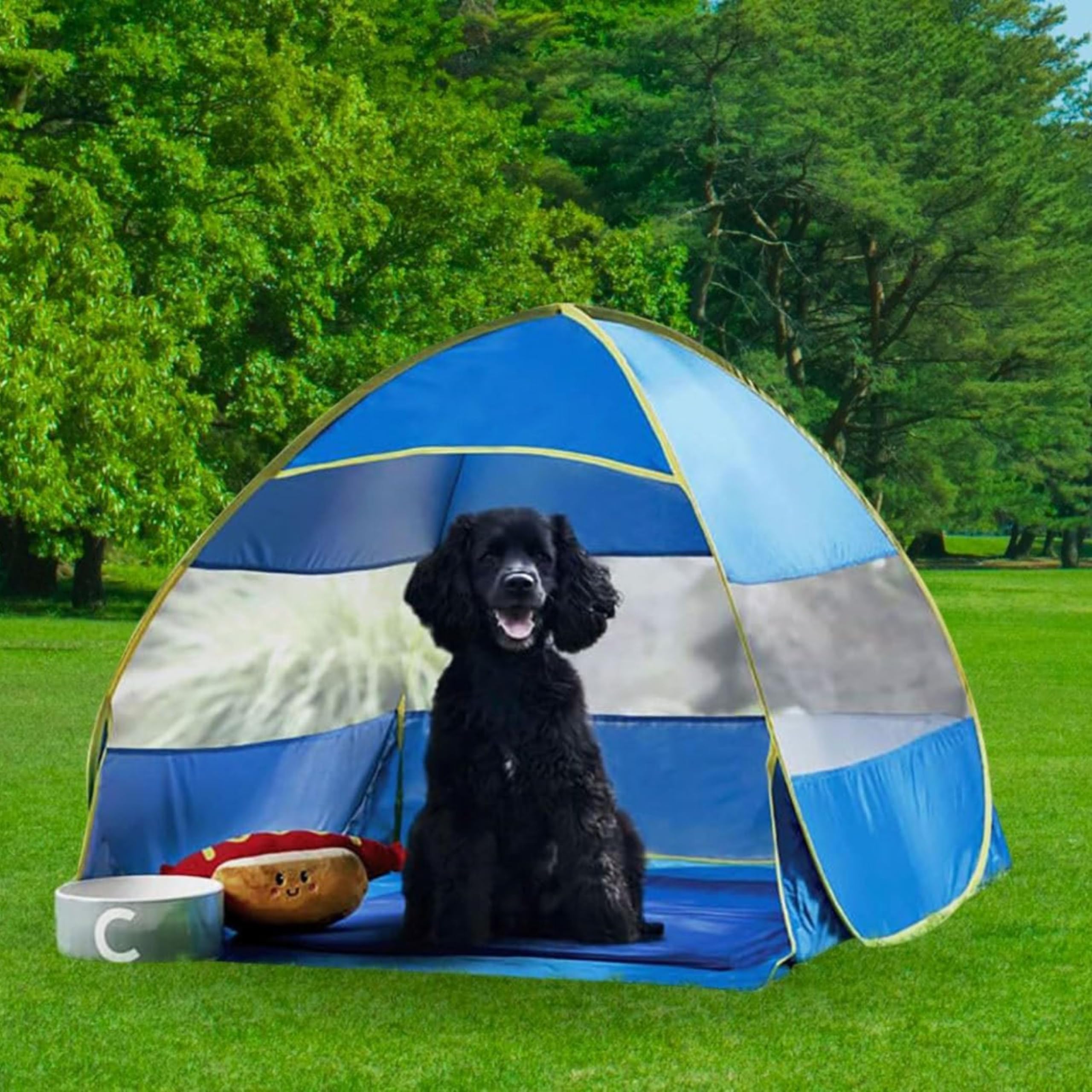AAMENPet Pop Up Shelter, Dog Cat Camping Tent, Dog Beach Tents Sun Shelter,  Play Tent House Portable Sun Shelter Pet Tents for Dogs Cats Puppy Kitty