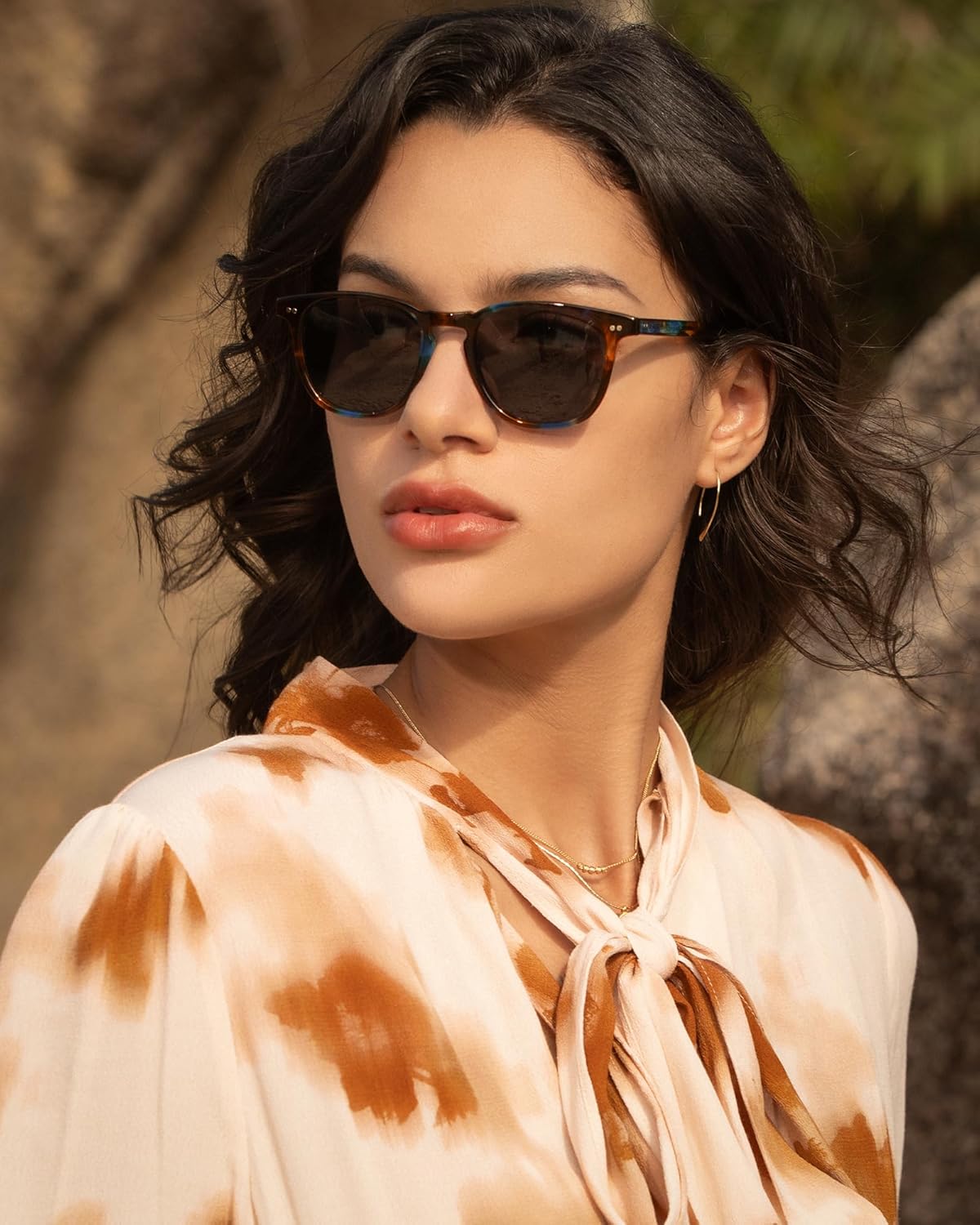 CARFIA Retro Polarized Sunglasses for Women Small and Medium Face UV Protection, Handcrafted Acetate Frame Sunnies CA5285 - Image 4