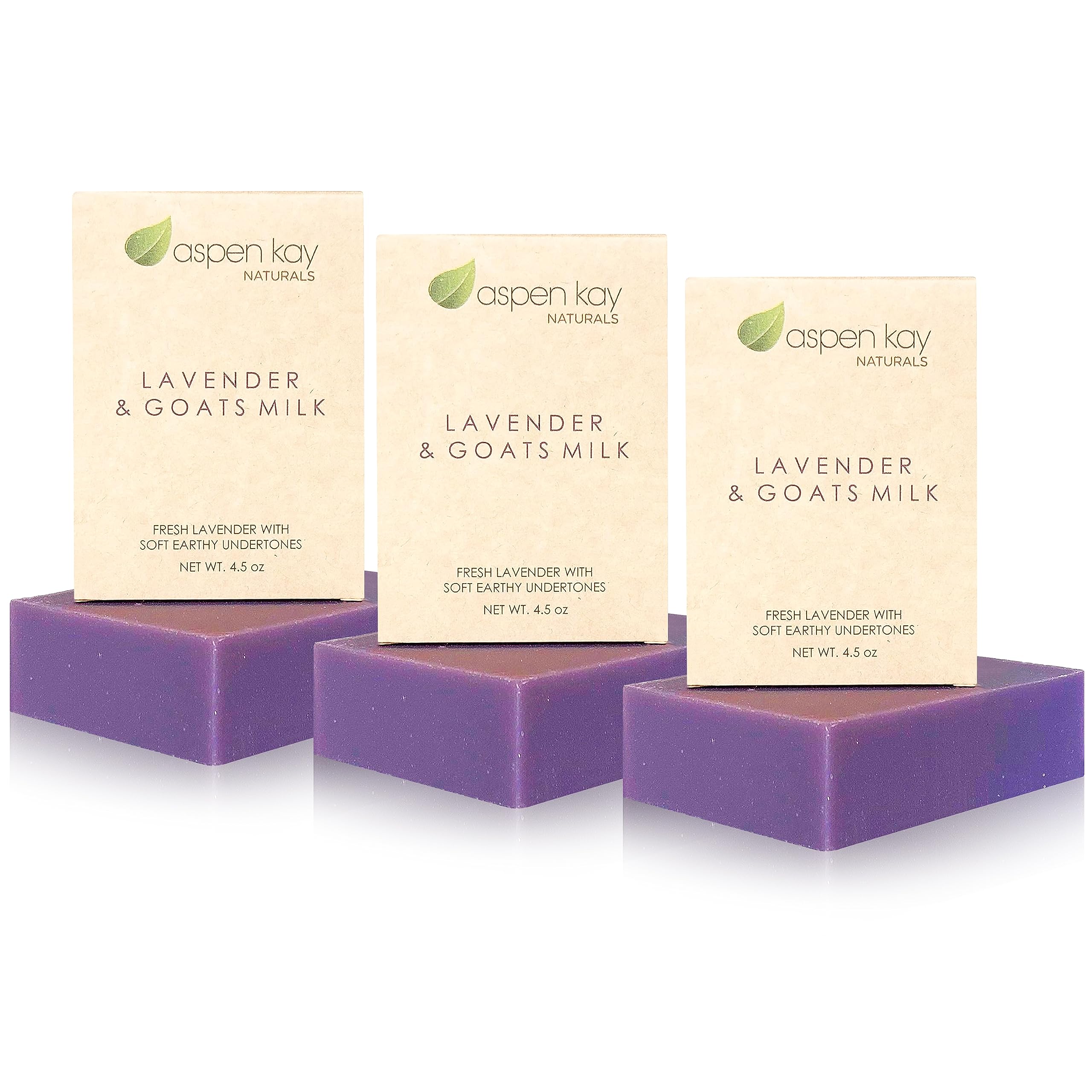 Aspen Kay Naturals Lavender and Goats Milk Soap Bar. Natural Lavender Soap with Organic Shea Butter & Pure Essential Oils. Gentle for Face and Body.
