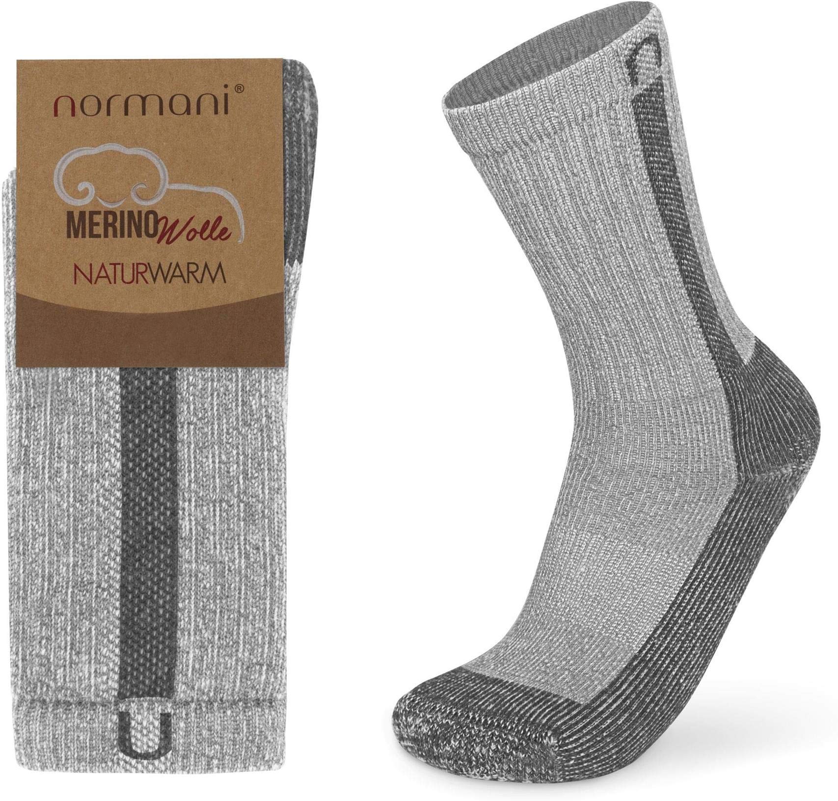 normani 2 Paar Merino Wander- und Arbeitssocken Extrem Stabil für Outdoor Aktivitäten