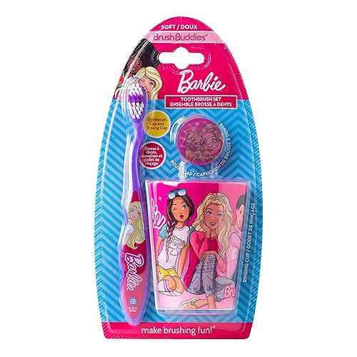 Juego de cepillos de dientes de 3 piezas con licencia B4RBIE para niñas