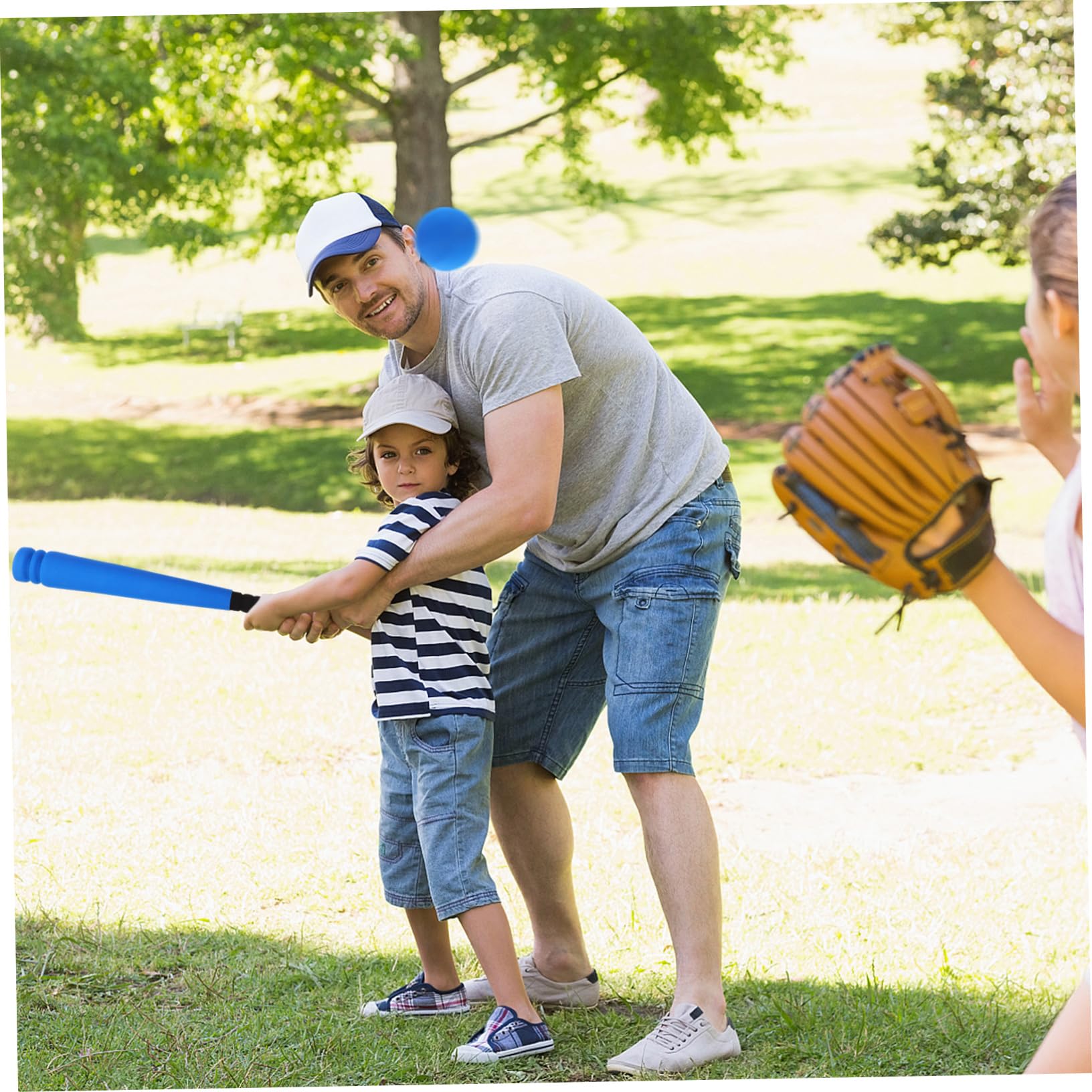 Generisch 1 Satz Baseballschläger Aus Schwamm Schaum Fledermaus Babyspielzeug Junge Sport-baseballschläger Aus Schaumstoff Baseball-t-Shirt Kleinkinderball Rot Schwamm Mit Hoher Dichte (Eva)