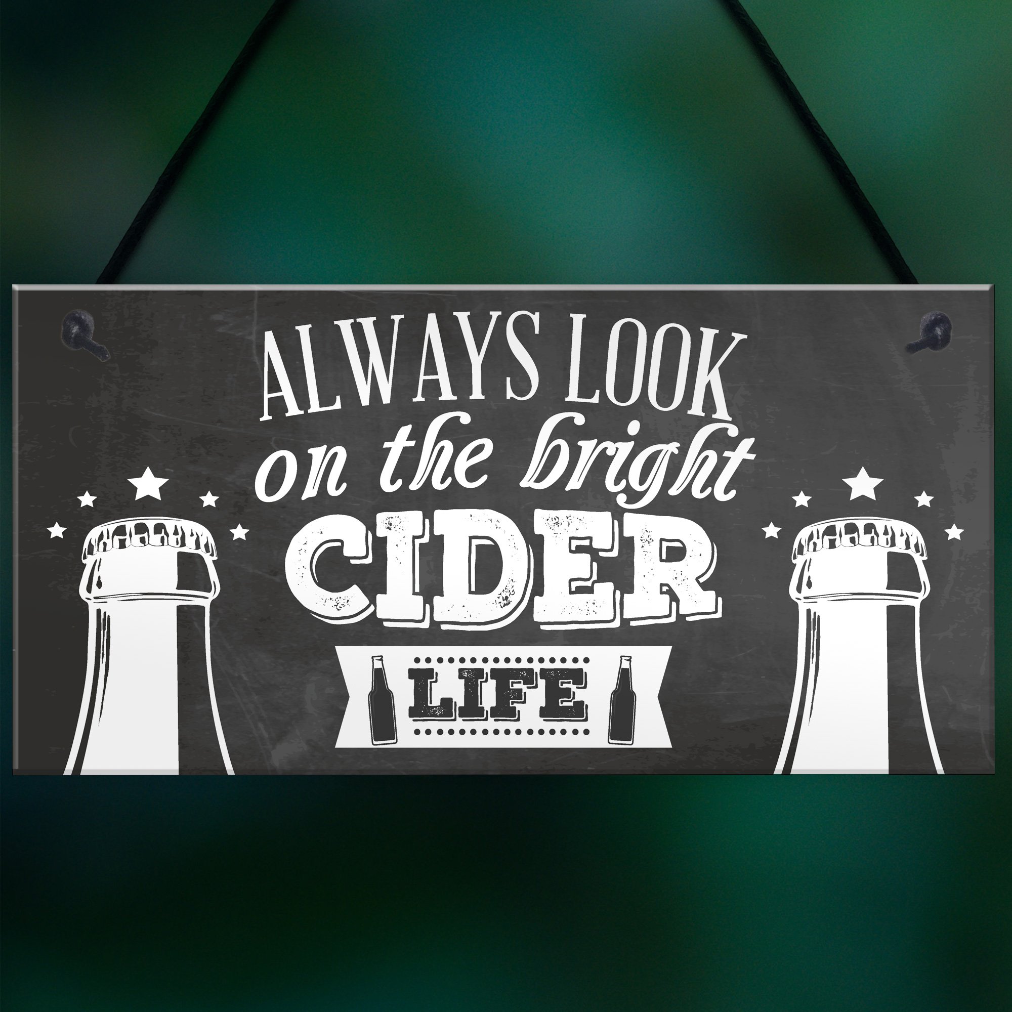 RED OCEAN Targa Divertente 'Bright Sidro Life' In PVC, 20x10 Cm, Per Pub, Bar E Man Cave - Scritta In Inglese