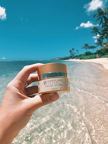 Miniatura 6 de Honey Girl Organics Exfoliante facial, hidratante y exfoliante, combate el acné, las líneas finas y las arrugas, exfoliante facial 100% natural con