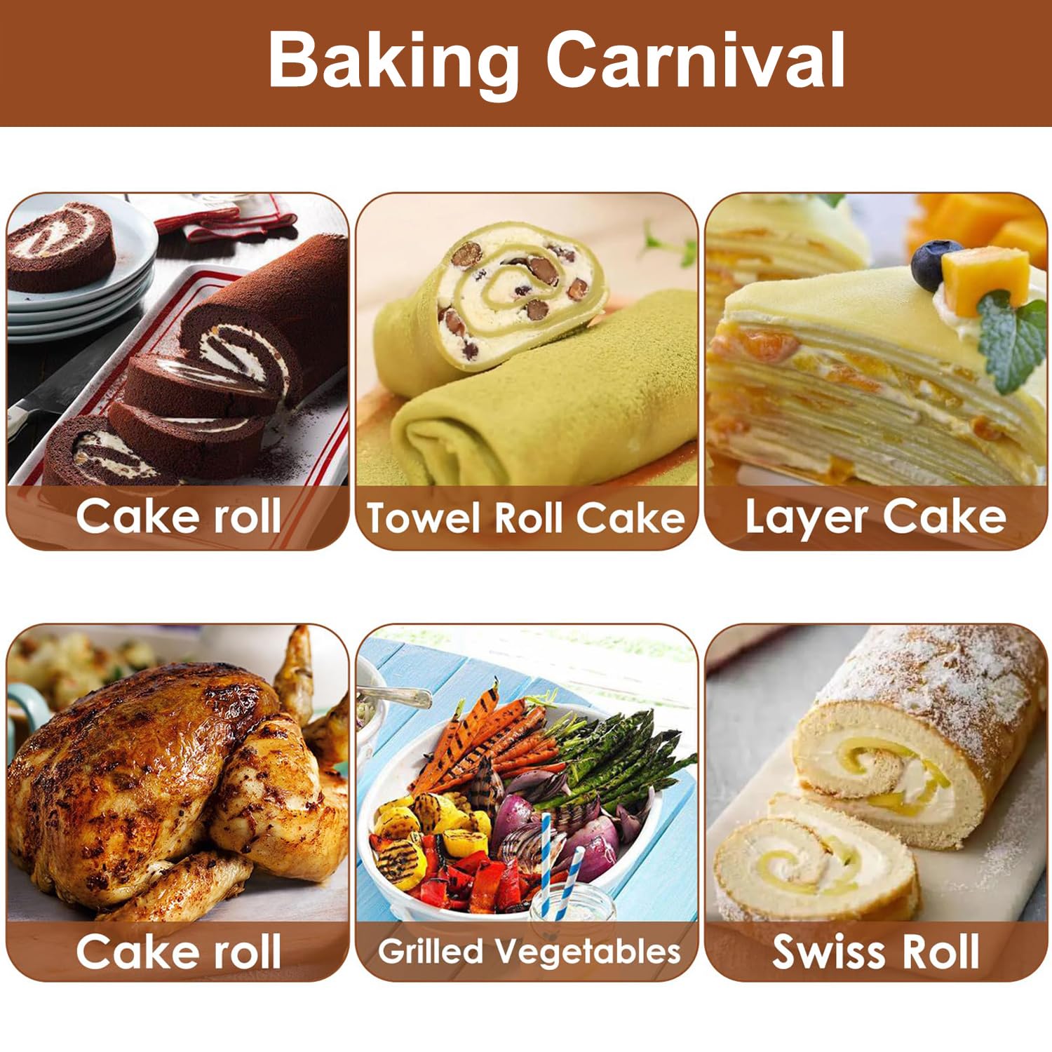 Teglia Da Forno In Silicone 31x26 Cm | Antiaderente, Pieghevole | Per Pane, Biscotti, Dolci