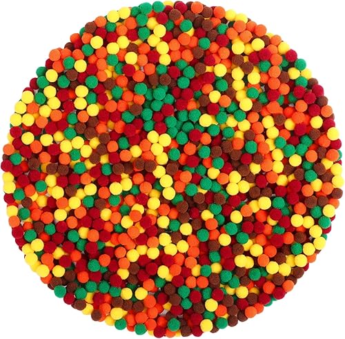 Miniatura 8 de 2000 pompones surtidos de 0.39 pulgadas (0.4 in), bolas peludas para manualidades y decoración (serie naranja)